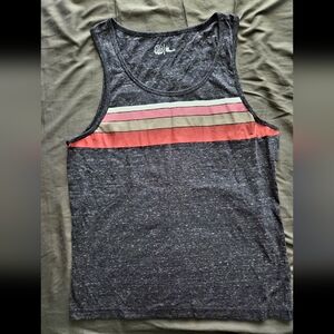 Gray Tank Top with Stripes